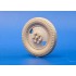 1/35 Soviet Cargo Truck GAZ-AA Wheels (7pcs, Rims w/2-holes) with Wheel Mask