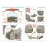 1/35 US Diamond T 968A Cargo Truck Open Cab Interior 3D Decal for Mirror Models Kit