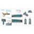 1/48 MiG-21MF Fishbed-J (Moscow plant) Interior 3D Decal (Eduard) with parts