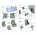 1/48 B-26F/B-26G Marauder Interior 3D Decal for ICM