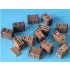 1/35 3inch Mortar Wooden Boxes (10 closed and 3 open boxes)