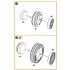 1/48 F-86A Weighted Wheels set Type 1 for Clear Prop kits