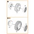 1/48 F-86A Weighted Wheels set Type 2 for Clear Prop kits
