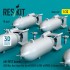 1/32 WWII/Korean War USAF/RAF AN-M57 Bombs 250lbs/Box-type Fin (8pcs)