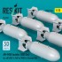1/32 WWII/Korean War USAF/RAF AN-M58 Bombs 500lbs (6pcs)