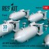 1/48 WWII/Korean War USAF/RAF AN-M57 Bombs 250lbs/Box-type Fin (8pcs)
