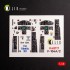 1/48 F-104 A/C Interior 3D Decals for Kinetic kit