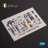 1/72 F.2A Lighting Interior parts (3D decals) for Airfix kit 