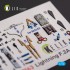 1/72 F.2A Lighting Interior parts (3D decals) for Airfix kit 