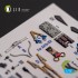 1/72 F.2A Lighting Interior parts (3D decals) for Airfix kit 