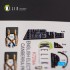1/72 English Electric Canberra PR.9 Interior parts (3D decals) for Airfix kit 