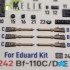 1/72 Bf 110C/D/E Interior 3D Decal Set for Eduard Kit