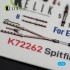 1/72 Spitfire Mk.Vb Interior 3D Decal Set for Eduard Kit