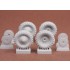 1/35 39M Csaba Armoured Car Wheels Set (Firestone) for Hobby Boss kit (Resin)