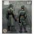 1/48 War Front Series - WWII German Staff: Soldier and Officer (2 resin figures)