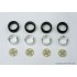 1/24 16" Ford RS Wheel Rings, Inserts & Tyres Set (4 Wheel Rings+4 Wheel Inserts+4 Tyres)