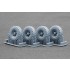 1/72 Modern ChMZAP-5247G Semi-trailer Sagged Wheel set for Trumpeter/Takom