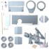 1/16 M4A3 76W UP Armoured Type & Early Type T23 Turret Conversion set for Takom kits