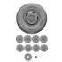 1/35 WWII German Sd.Kfz. 234/2 Combat Wheel Tyres