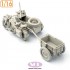 1/16 WWII German KS750 Motorcycle with Sidecar and Trailer