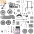 1/16 WWII German KS750 Motorcycle with Sidecar and Trailer