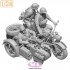 1/24 WWII German KS750 Motorcycle with Sidecar and Troopers