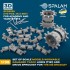 1/35 Damaged T161 Track Links with M2 Bradley Sprocket for Academy/Tamiya (170pcs)