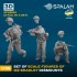 1/35 M2 Bradley Dismounts for Meng/Tamiya/Orochi/Kinetic kit (3 Figures, 3D Printed)