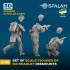 1/35 M2 Bradley Dismounts for Meng/Tamiya/Orochi/Kinetic kit (3 Figures, 3D Printed)