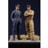 54mm, 1/32 WWII French Pilots (2 figures)