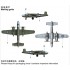 1/350 North American B-25 Mitchell (4 Pre-painted kits)