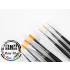 Modeling Brush Set (4 Flat Brushes & 3 Point Brushes) + Holder + 2pcs Paint Tray