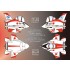 Decals for Egg Plane Mitsubishi XF-2A, F-16C, YF-16 Special Schemes