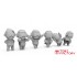 None Scale Cutie Ground Crews Set (6 figures w/1 fire extinguisher)