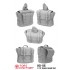 1/12 Head Series #1 Head & Bags for Tamiya Street Rider kits