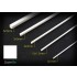 Square Plastic Rod set #Solid (5pcs, each length 250mm)