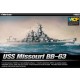 1/700 USS Missouri BB-63 (multi-colour parts)