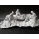 1/35 Iwo Jima Bunker Scene set (4 figures & large base w/artillery barrel)