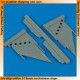 1/72 Mikoyan MiG-21MF/bis/SMT Correct Stabilisers for Fujimi kits 
