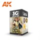 Acrylic Paint 3G Set for Wargame - Non Metallic Metal Gold WB (4x 17ml)
