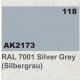 Acrylic Paint - RAL 7001 Silver Grey Silbergrau (17ml)