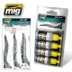 Acrylic Paint set - MiG & SU Grey and Green Fighters Colours (4 x 17ml)