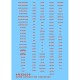 1/32 Generic Grumman Style Font Data (RED) Dry Transfers Decal