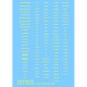 1/32 Generic Grumman Style Font Data (YELLOW) Dry Transfers Decal