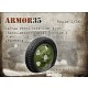 1/35 GAZ-AA Wheel w/Flat Tyre (Yaroslavskiy Zavod) Version I