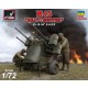 1/72 WWII US M45 Quadmount 4x 12.7mm M2Hb Turret on M20 Trailer