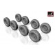 1/72 M1126 Stryker Wheels w/12,00 R20 XML Tyres for Academy/Trumpeter kits