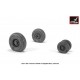 1/32 F-14 Tomcat Late Type Wheels w/Weighted Tyres for F-14D kits
