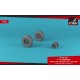 1/72 F-111 Aardvark Early Type Wheels w/Weighted Tyres for F-111A/B/C/D kits