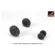 1/72 JAS-39 D/E/F "Gripen" Wheels w/Weighted Tyres (Late)